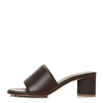 Bottega Veneta Vienna Calfskin The Band Mule Sandals 38 Bitter Chocolate 1 of 7