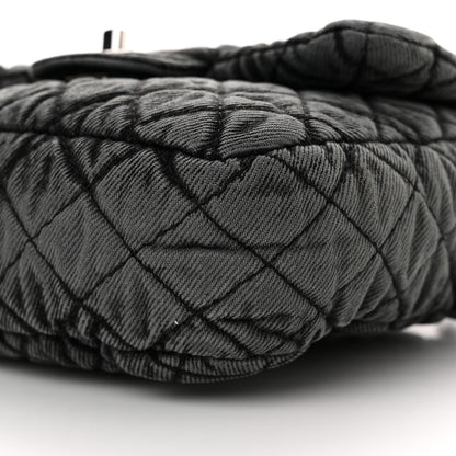 Chanel Washed Denim Quilted Small Denimpression Flap Grey Black 11 of 13