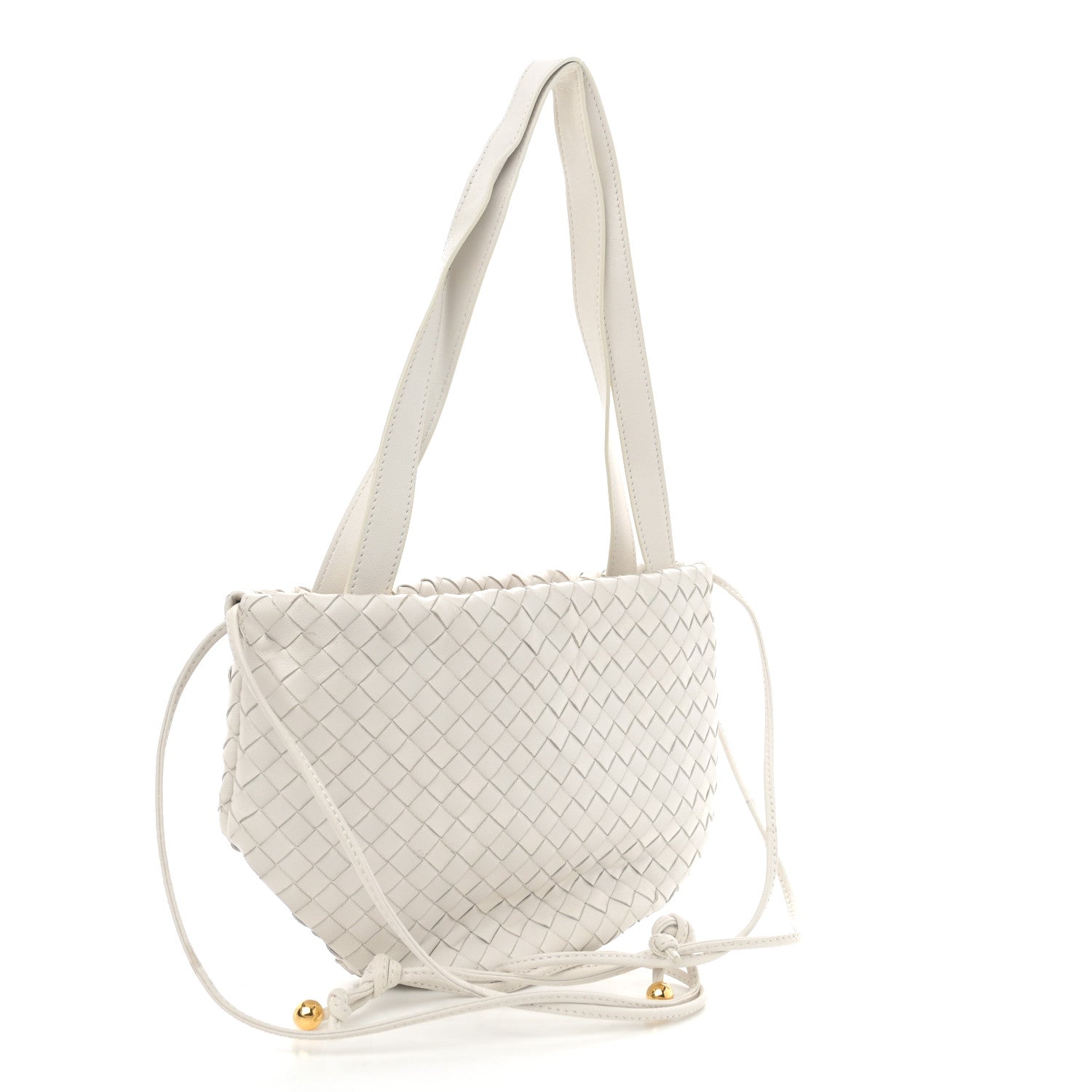 Bottega Veneta Nappa Intrecciato Small Bulb White 3 of 10