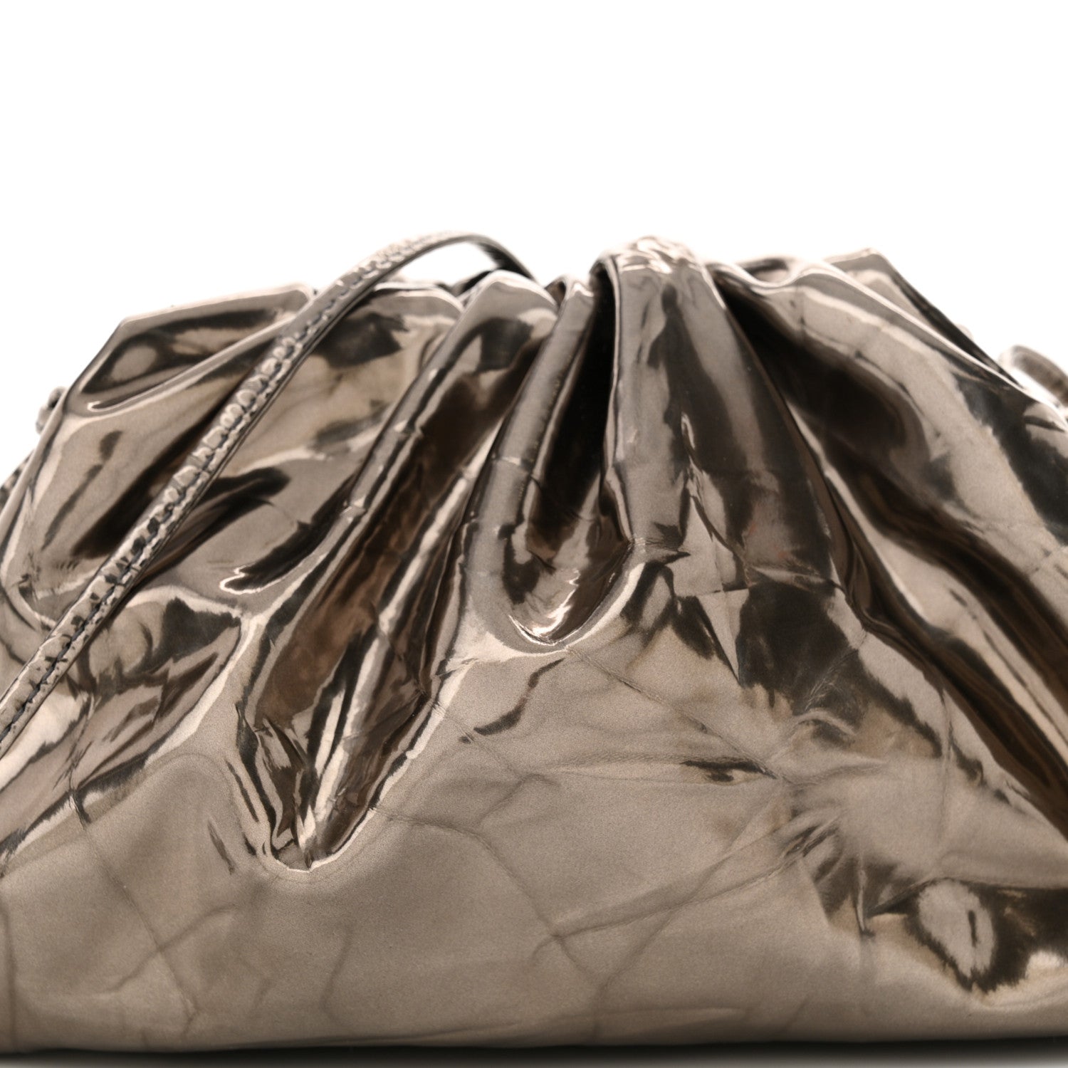 Bottega Veneta Metallic Crushed Calfskin The Mini Pouch Anchor 8 of 12