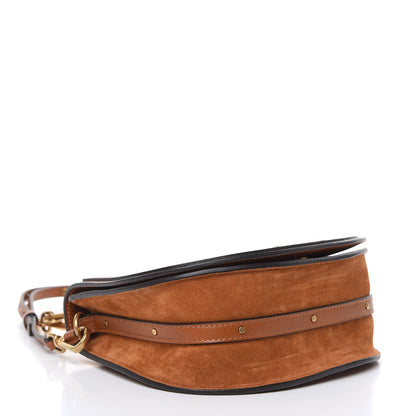 Chloe Calfskin Suede Medium Nile Bracelet Bag Caramel 4 of 13
