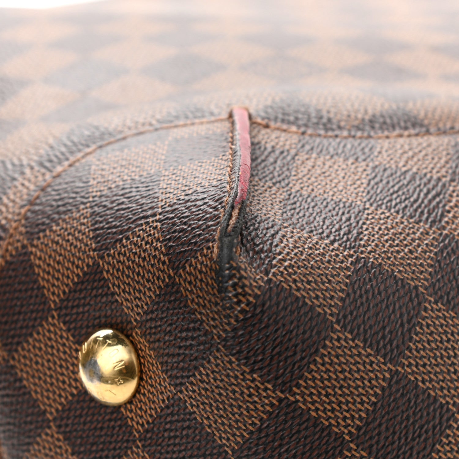 Louis Vuitton Damier Ebene Caissa Hobo Cherry 15 of 22