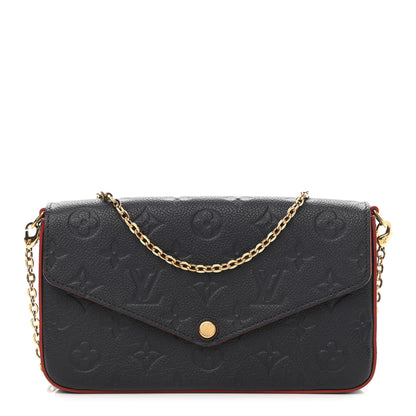 Louis Vuitton Empreinte Pochette Felicie Chain Wallet Marine Rouge 3 of 13