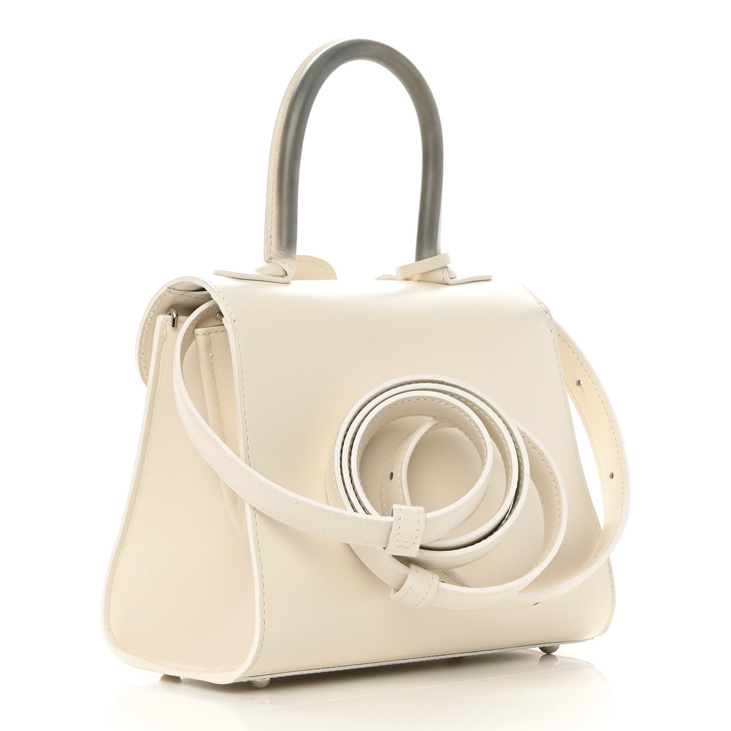 Box Calfskin Mini Brillant Satchel Ivory