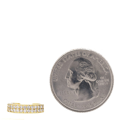 Anita Ko 18K Yellow Gold Diamond Two Row Ear Cuff Earring 2 of 4
