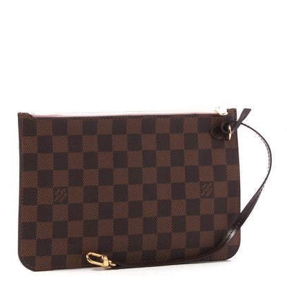 Louis Vuitton Damier Ebene Neverfull MM GM Pochette Rose Ballerine 3 of 8