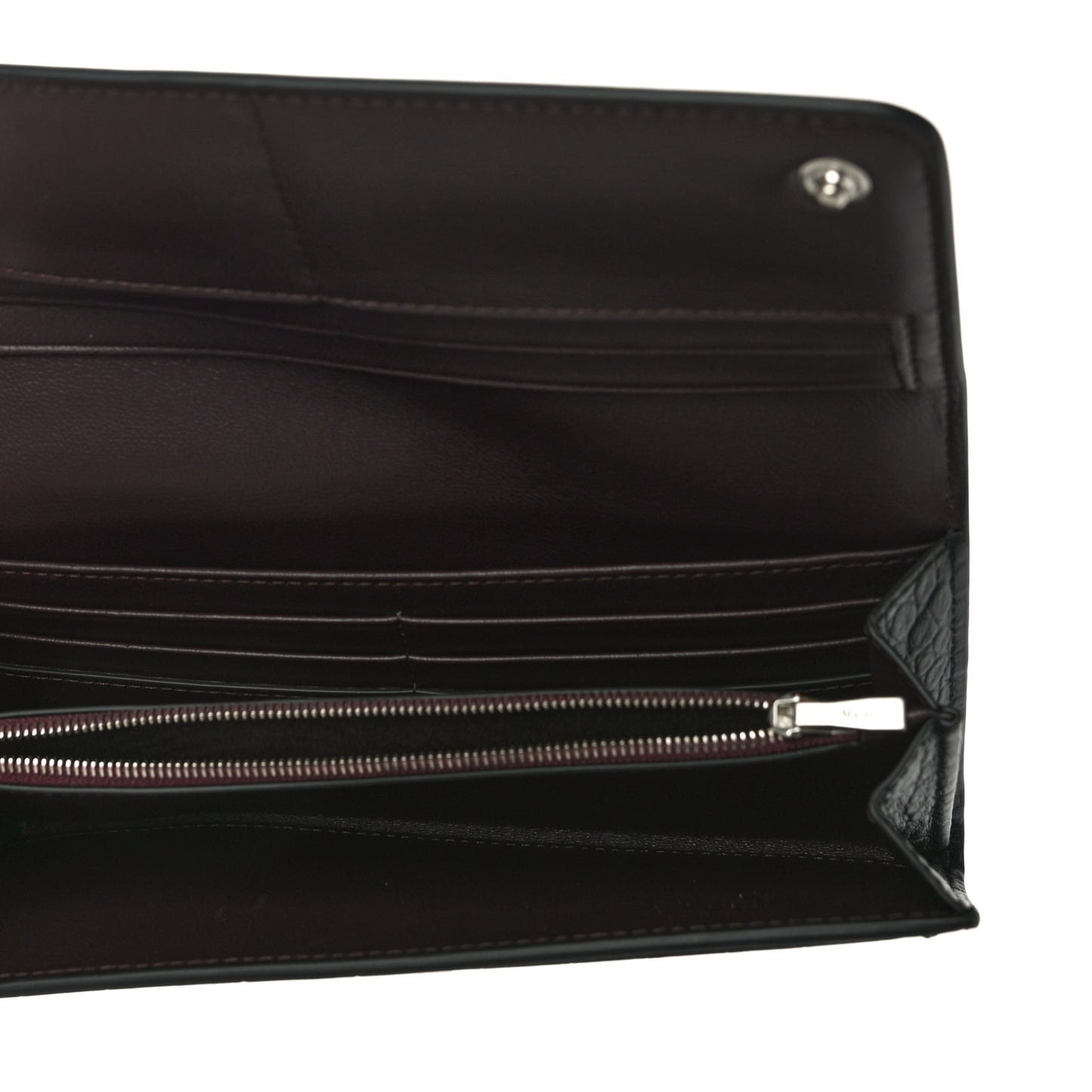Crocodile Embossed Calfskin Wallet Black