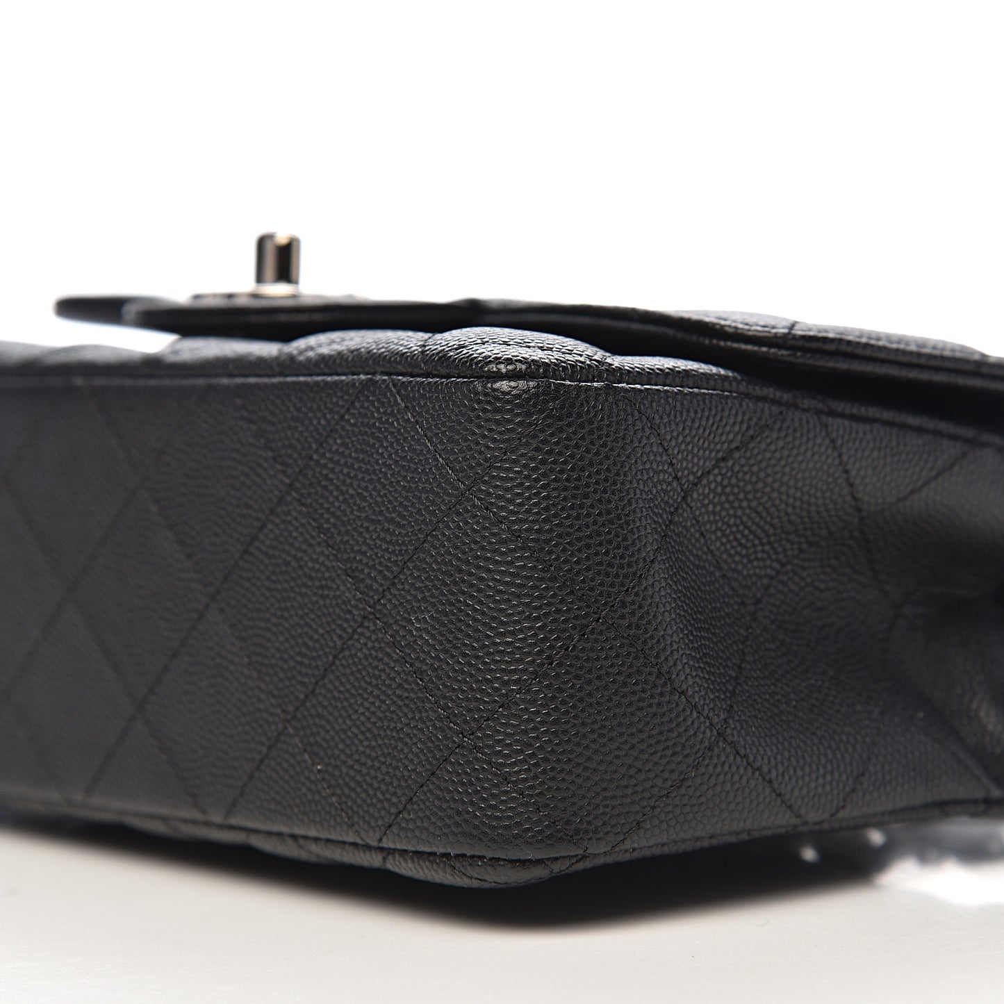 Caviar Quilted Mini Rectangular Flap Black