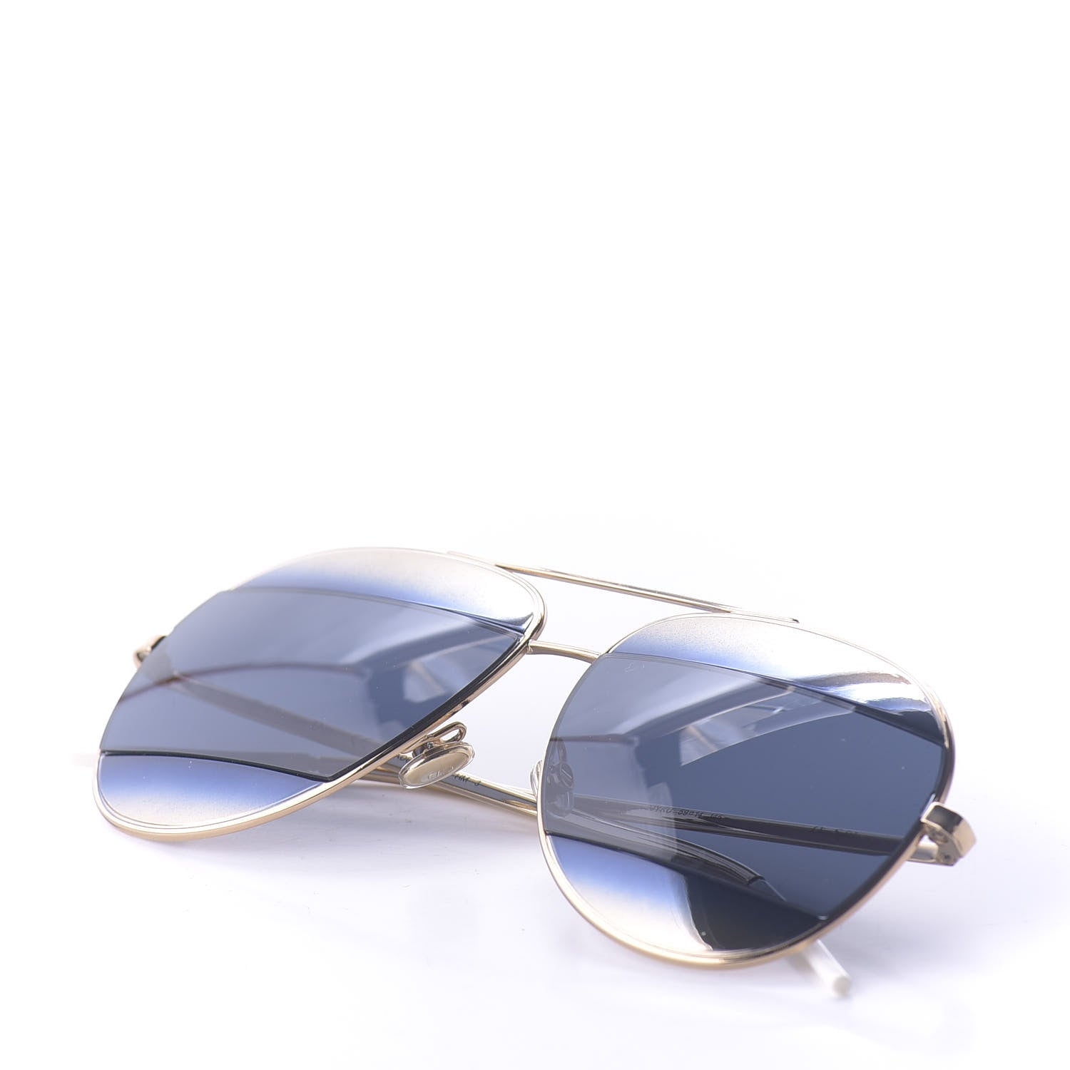 Christian Dior Split 1 Aviator Sunglasses Silver Blue 10 of 11