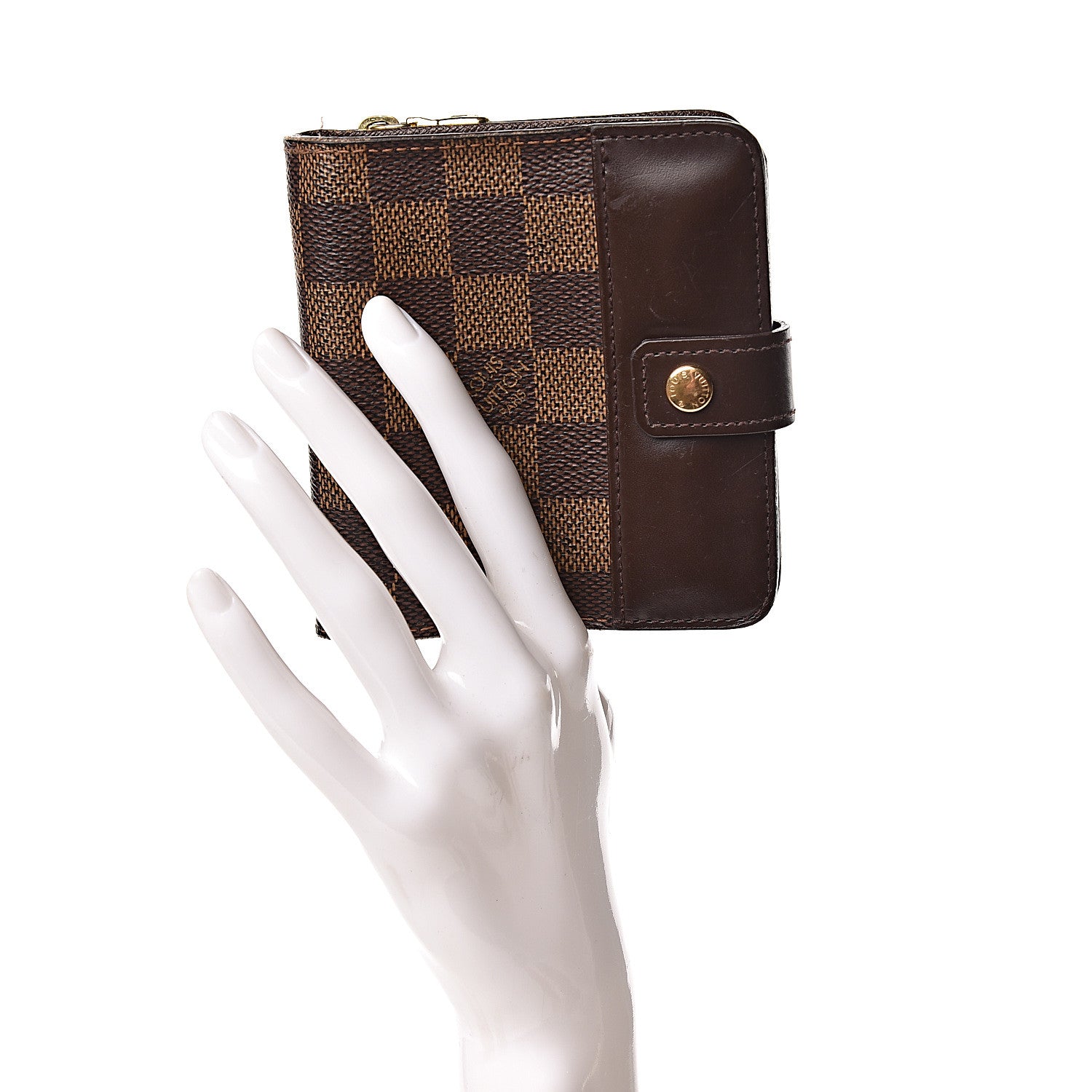 Louis Vuitton Damier Ebene Zippe Zipped Compact Wallet 2 of 14