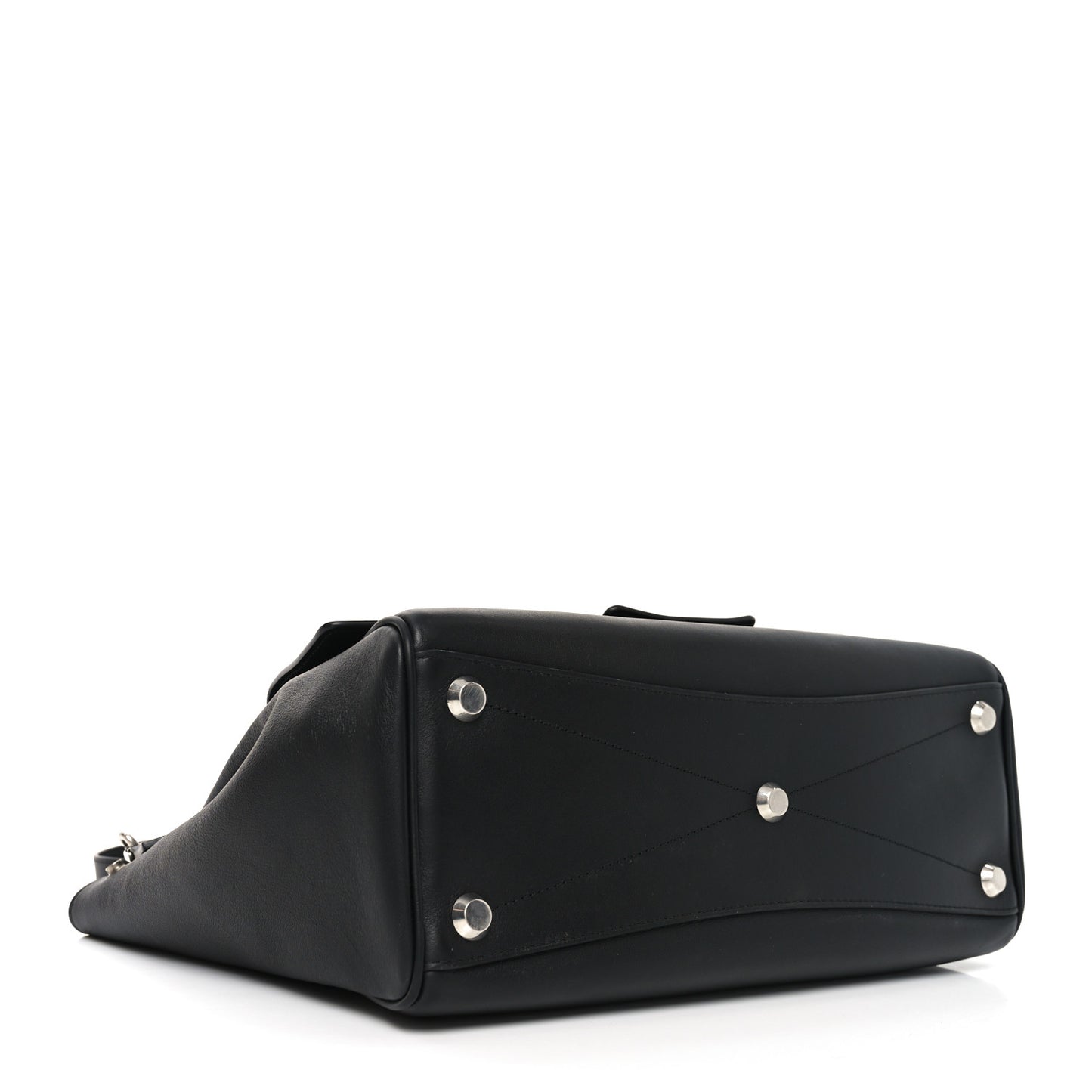 Smooth Calfskin Small Bel Air Carry All Bag Black