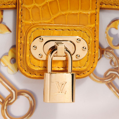 Louis Vuitton Alligator Monogram Charms Linda Scarf Bag Taupe 5 of 9