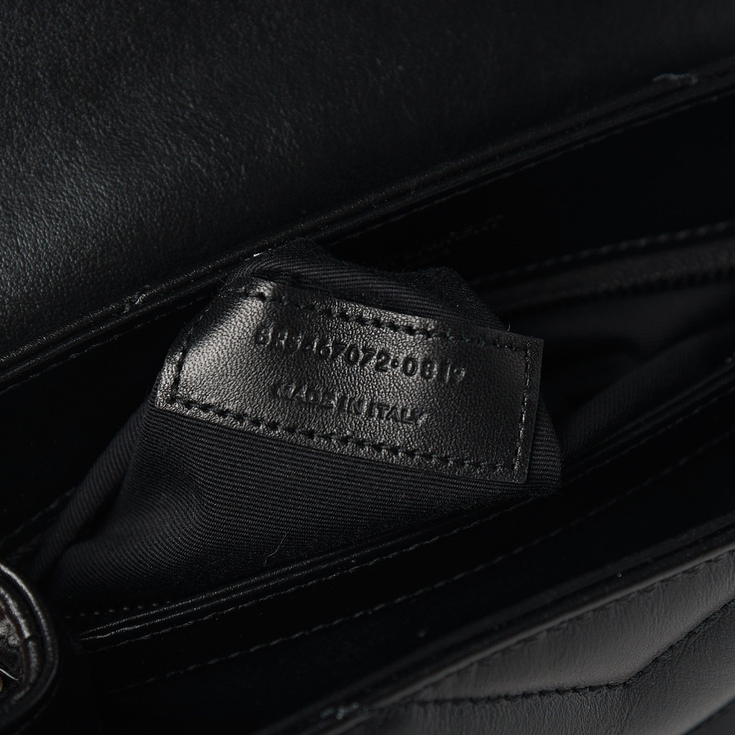 Saint Laurent Calfskin Y Quilted Monogram Toy Loulou Crossbody Bag Black 6 of 9