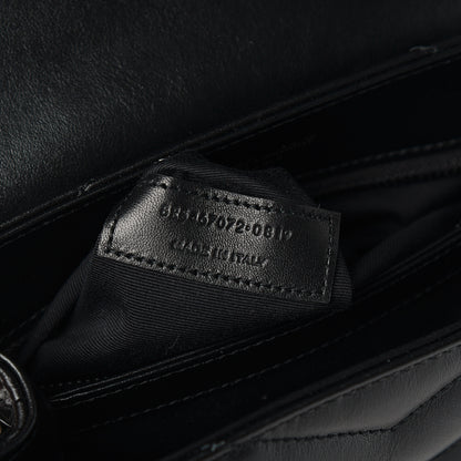 Saint Laurent Calfskin Y Quilted Monogram Toy Loulou Crossbody Bag Black 6 of 9