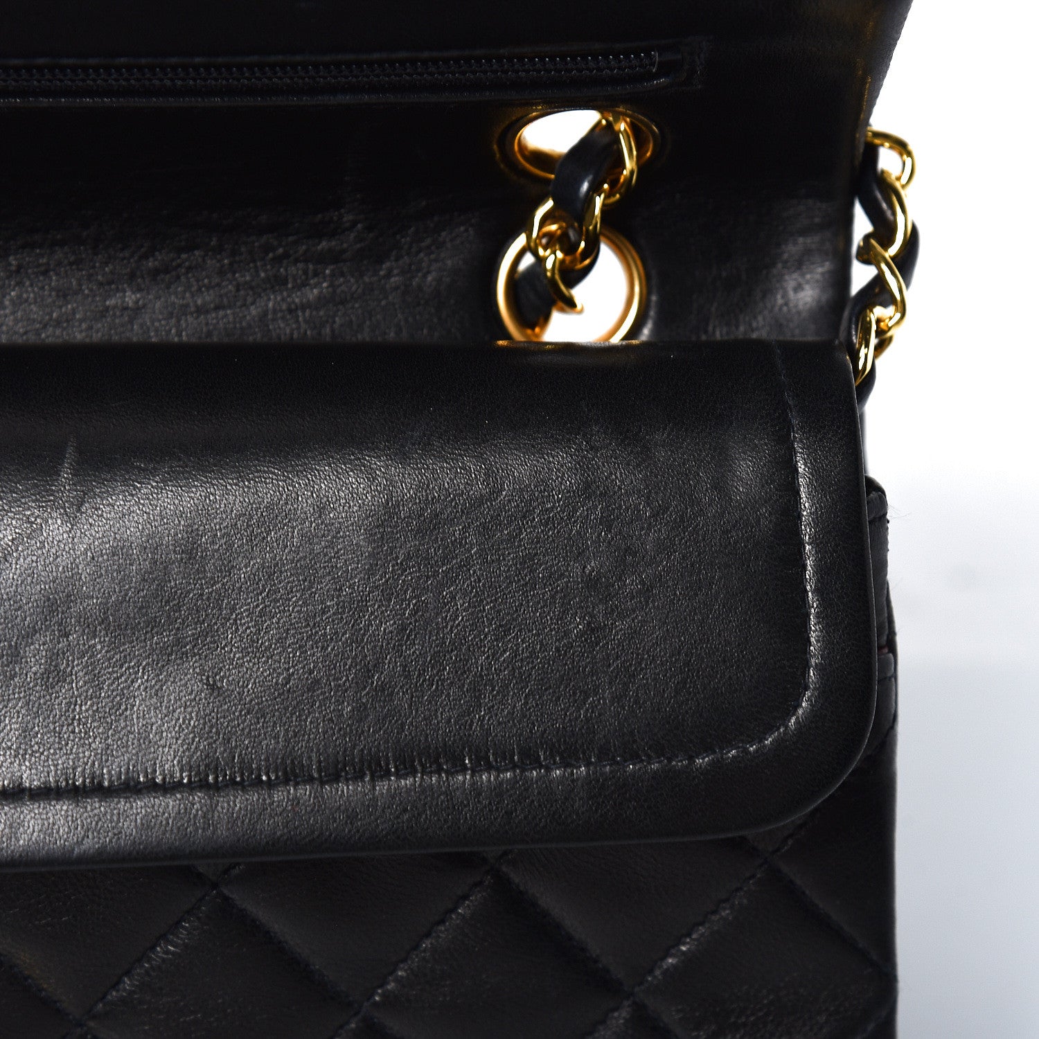 Chanel Lambskin Quilted Small Double Flap Black 11 of 16