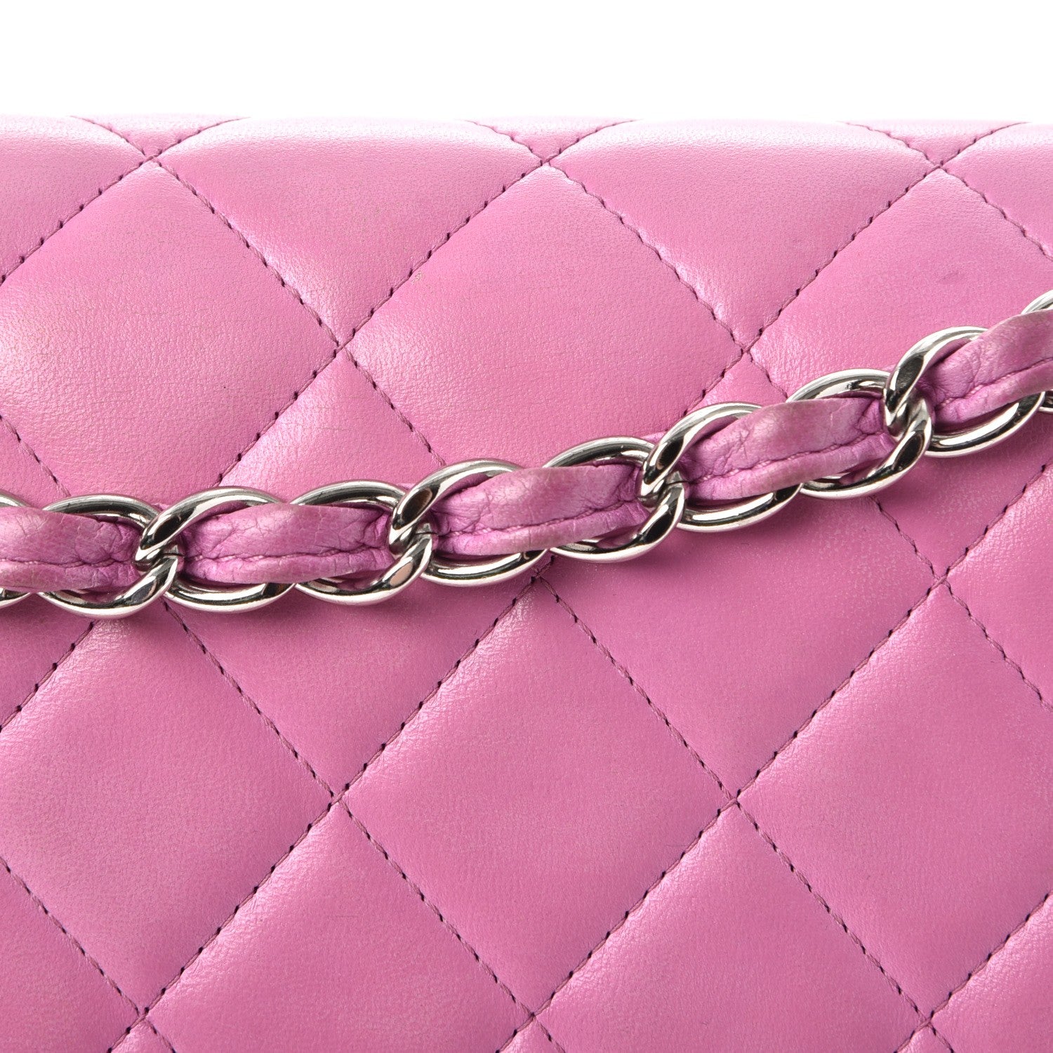 Chanel Lambskin Quilted Jumbo Double Flap Light Purple 10 of 17