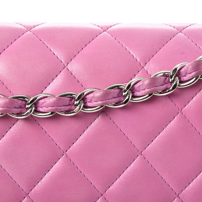 Chanel Lambskin Quilted Jumbo Double Flap Light Purple 10 of 17