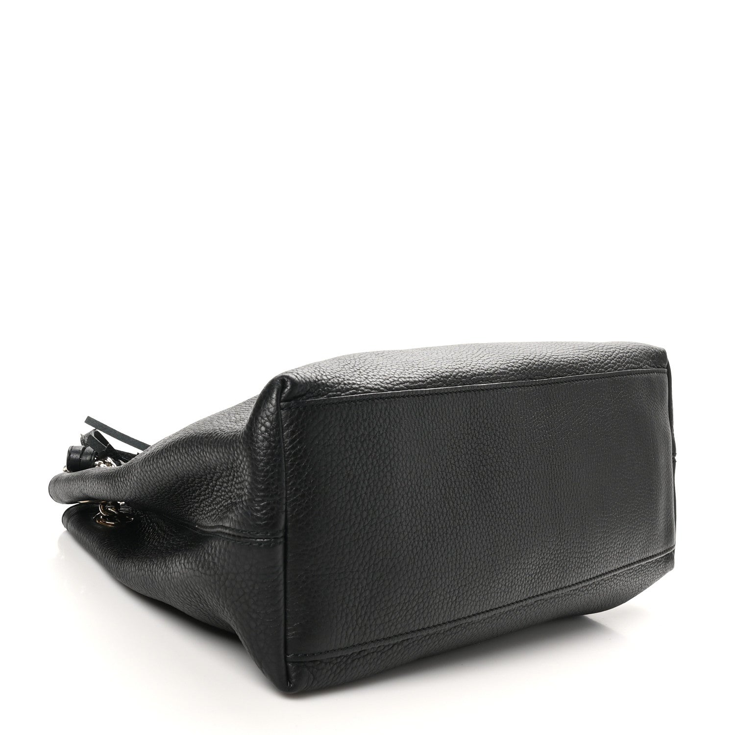 Gucci Pebbled Calfskin Medium Soho Chain Shoulder Bag Black 4 of 10