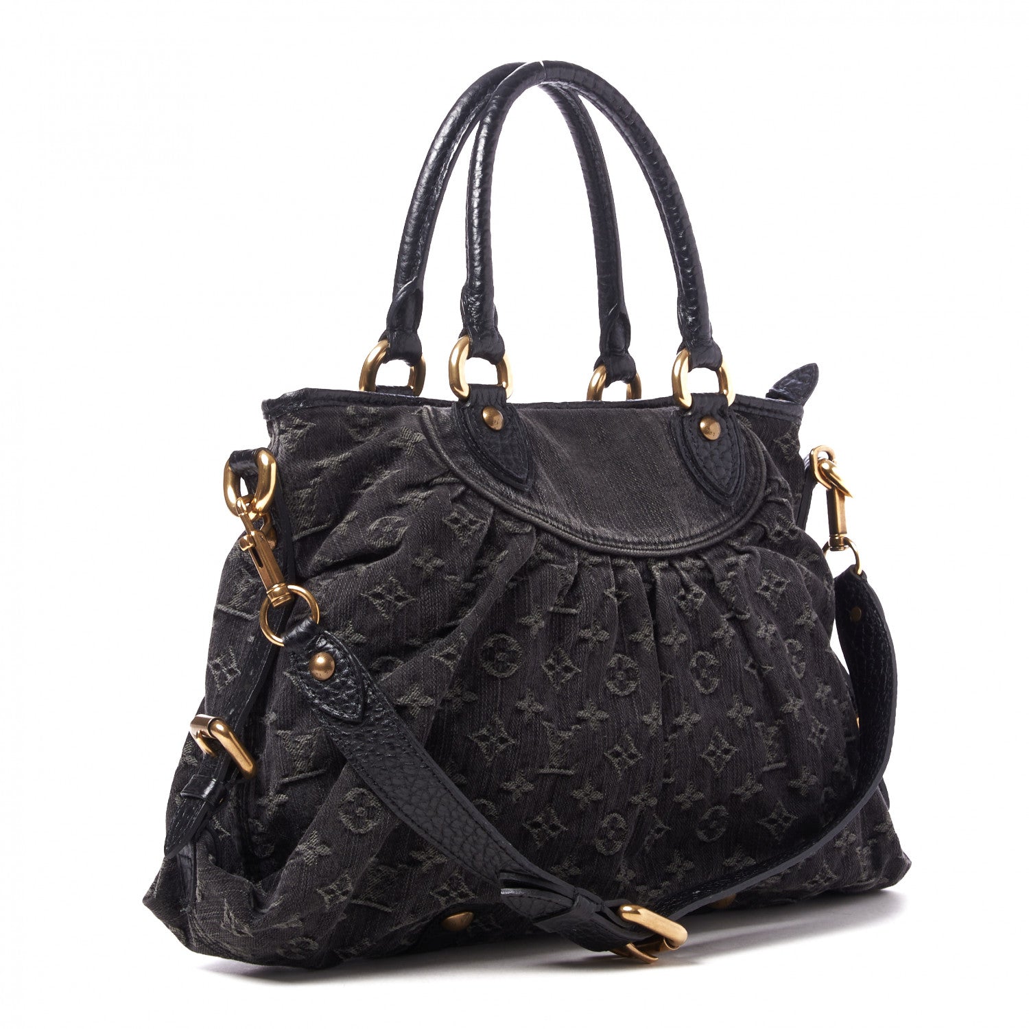 Louis Vuitton Denim Neo Cabby MM Black 2 of 9