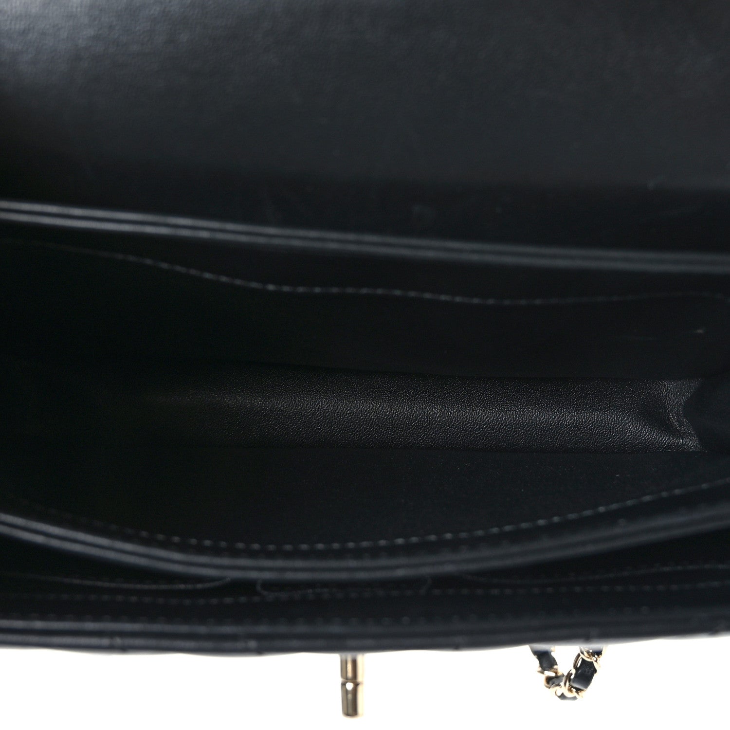 Chanel Lambskin Chevron Quilted Small Trendy CC Dual Handle Flap Bag Black 5 of 9