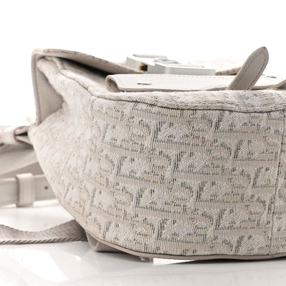 Christian Dior HOMME Oblique Jacquard Calfskin Mini Saddle Backpack Beige 9 of 10
