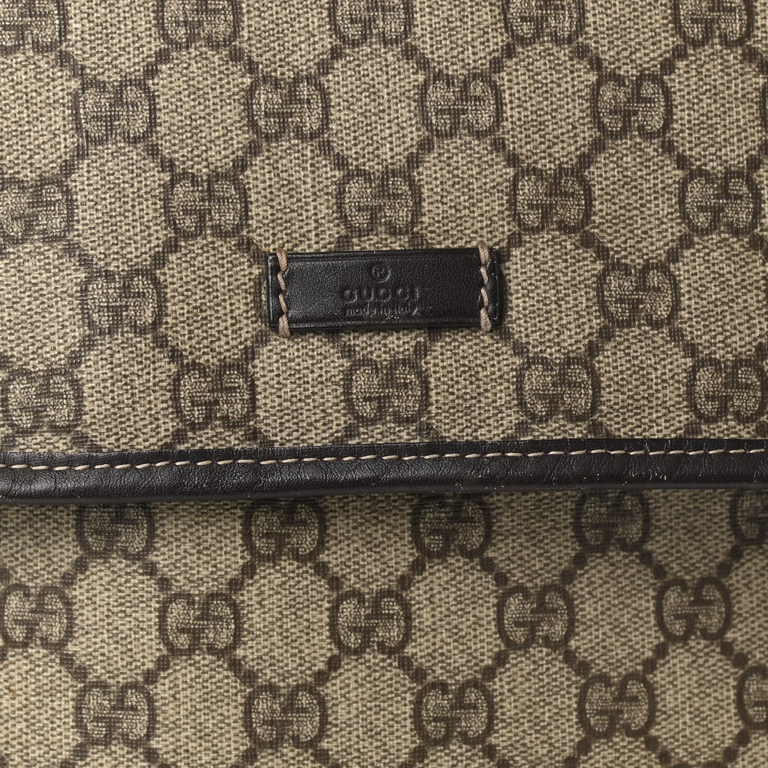 Gucci GG Plus Monogram Small Flap Messenger Bag Beige Dark Brown 8 of 10