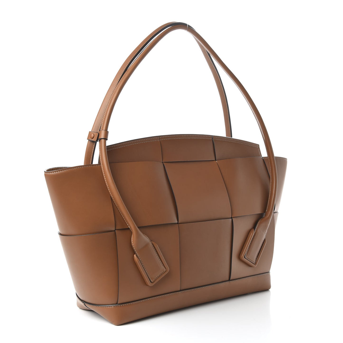 French Calfskin Maxi Intrecciato Large Arco Wood