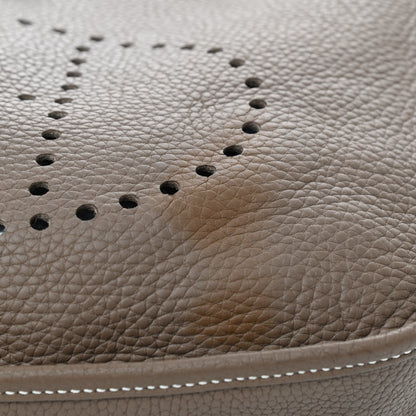 Hermes Taurillon Clemence Evelyne III PM Etoupe 12 of 12