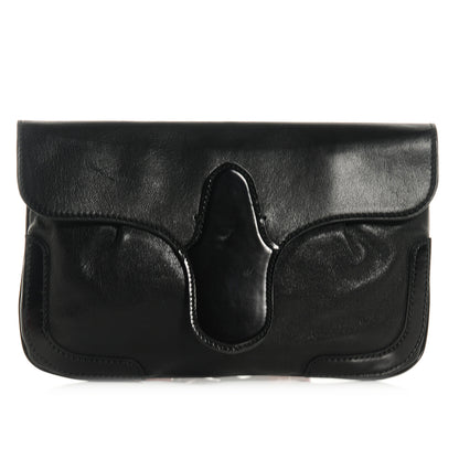 Balenciaga Leather Lune Clutch Black 1 of 7