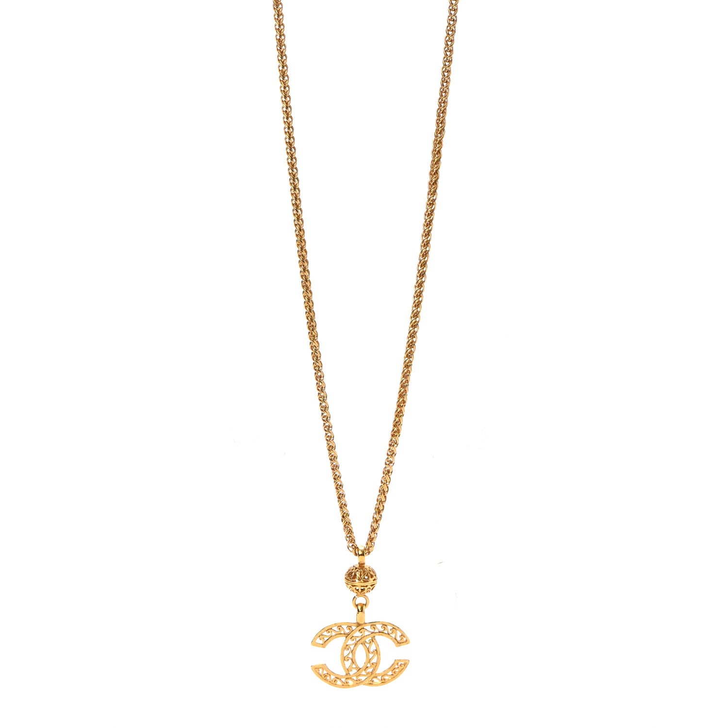 Chanel Chain CC Long Necklace Gold 1 of 5