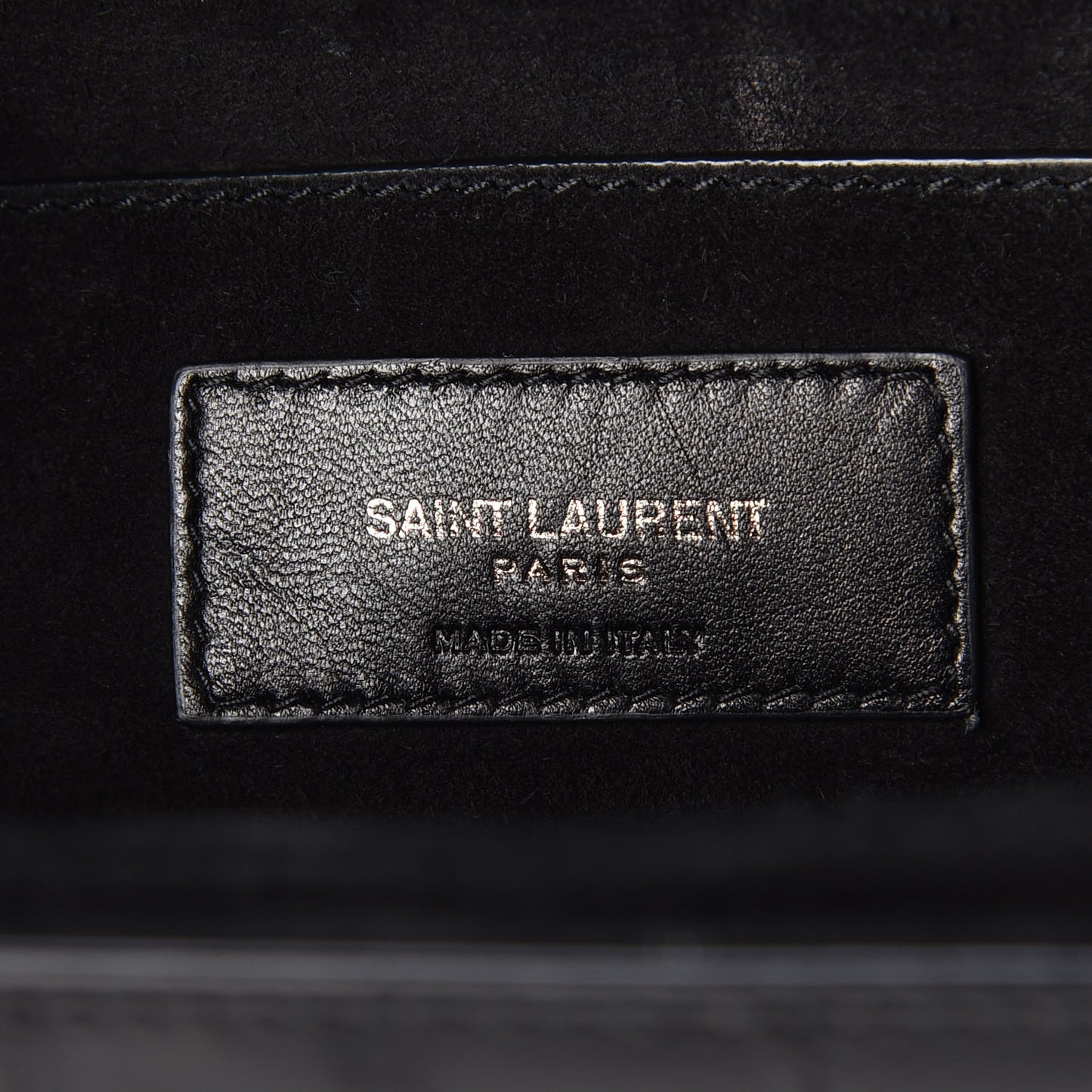 Shiny Soft Calfskin Anguille Medium Bellechasse Black
