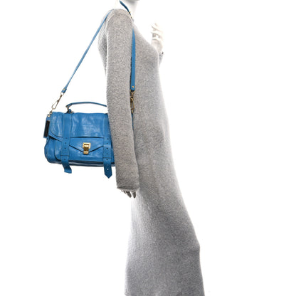 Proenza Schouler Lambskin Medium PS1 Satchel Blue 2 of 12