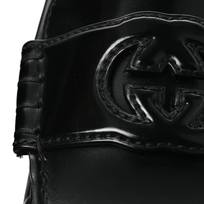 Gucci Millennial Ribot Cut Out Interlocking G Loafers 38 Black 11 of 12