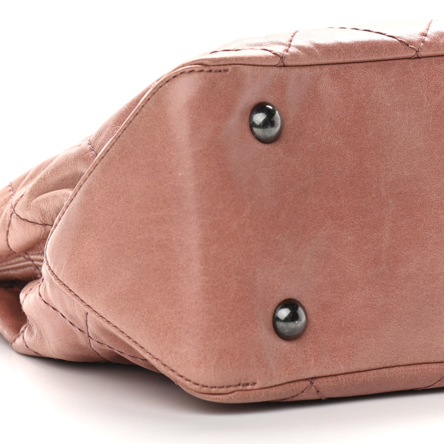 Aged Calfskin Quilted Coco Supple Hobo Beige