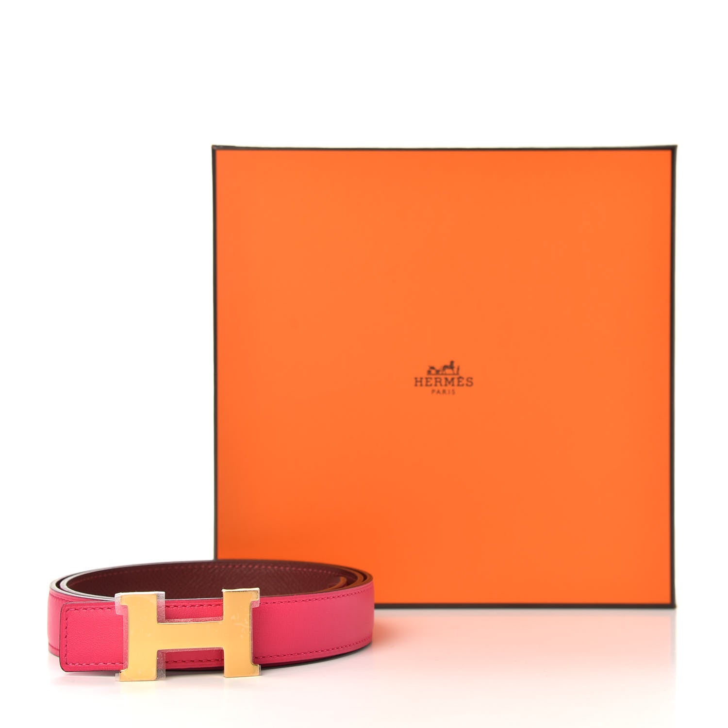 Hermes Swift Epsom 24mm Mini Constance H Belt 75 Rose Mexico Rouge H 6 of 6