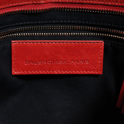 Balenciaga Agneau Cross Perforated City Ruby Red 25 of 38