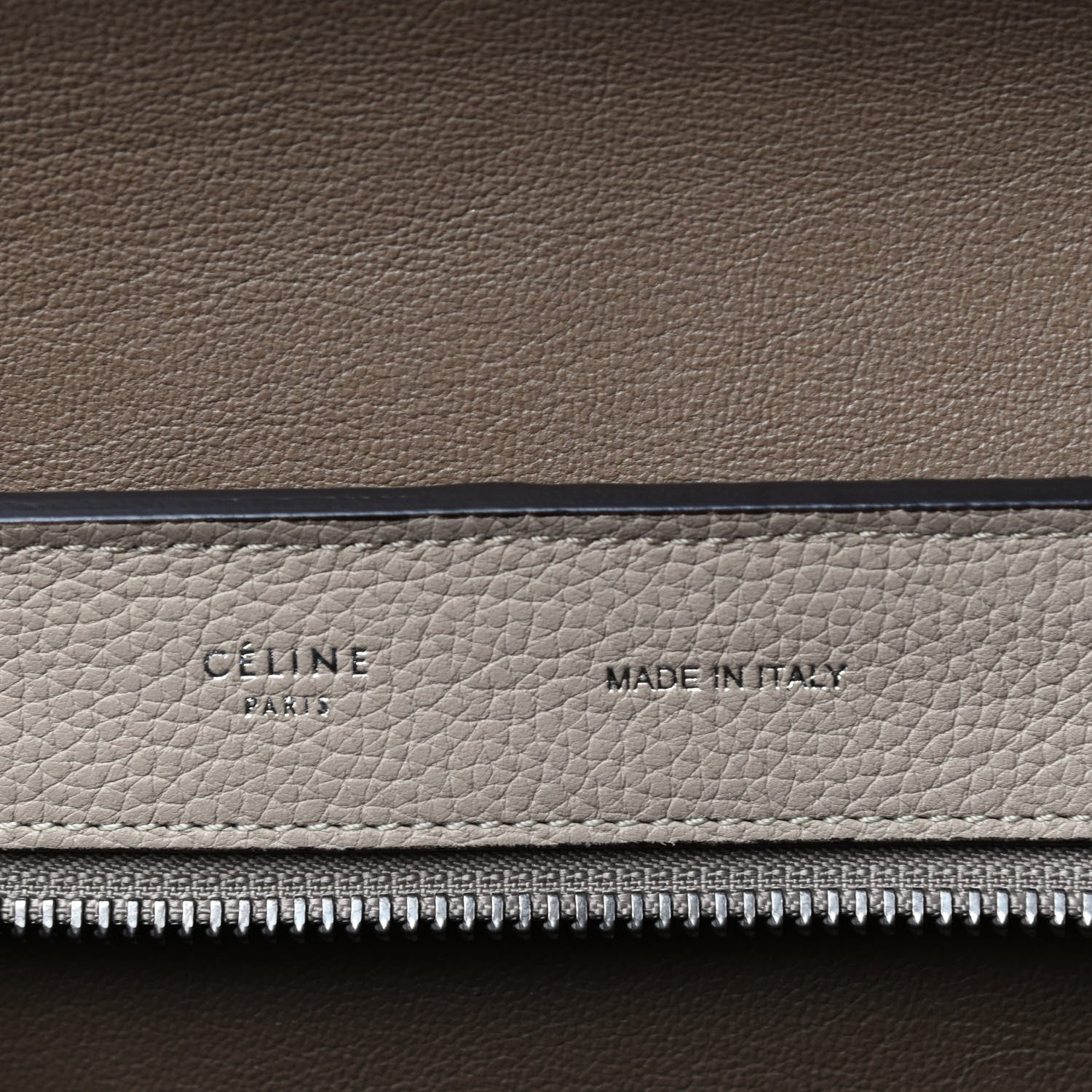 Celine Drummed Calfskin Suede Medium Trapeze Dune 7 of 9