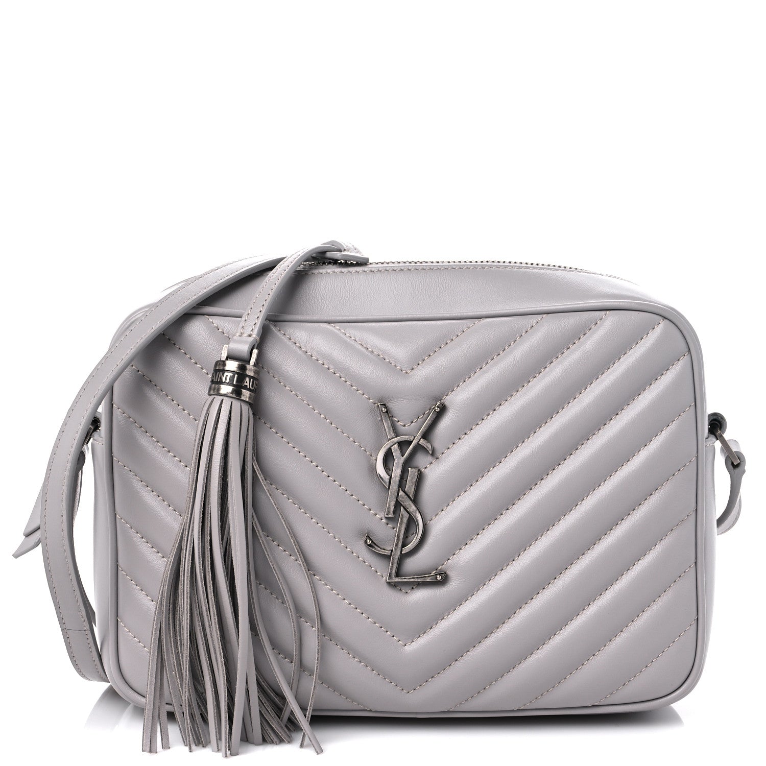 Saint Laurent Calfskin Matelasse Monogram Lou Camera Bag Granite 1 of 8