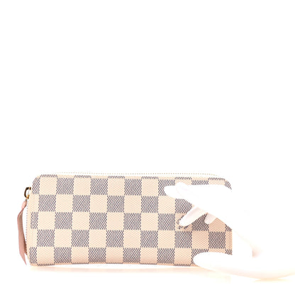 Louis Vuitton Damier Azur Clemence Wallet Rose Ballerine 2 of 7