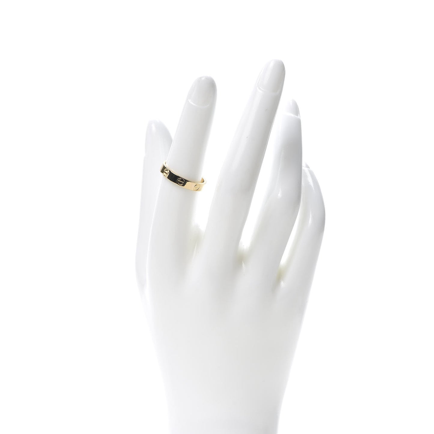 18K Yellow Gold 3.5mm LOVE Wedding Band Ring 53 6.25