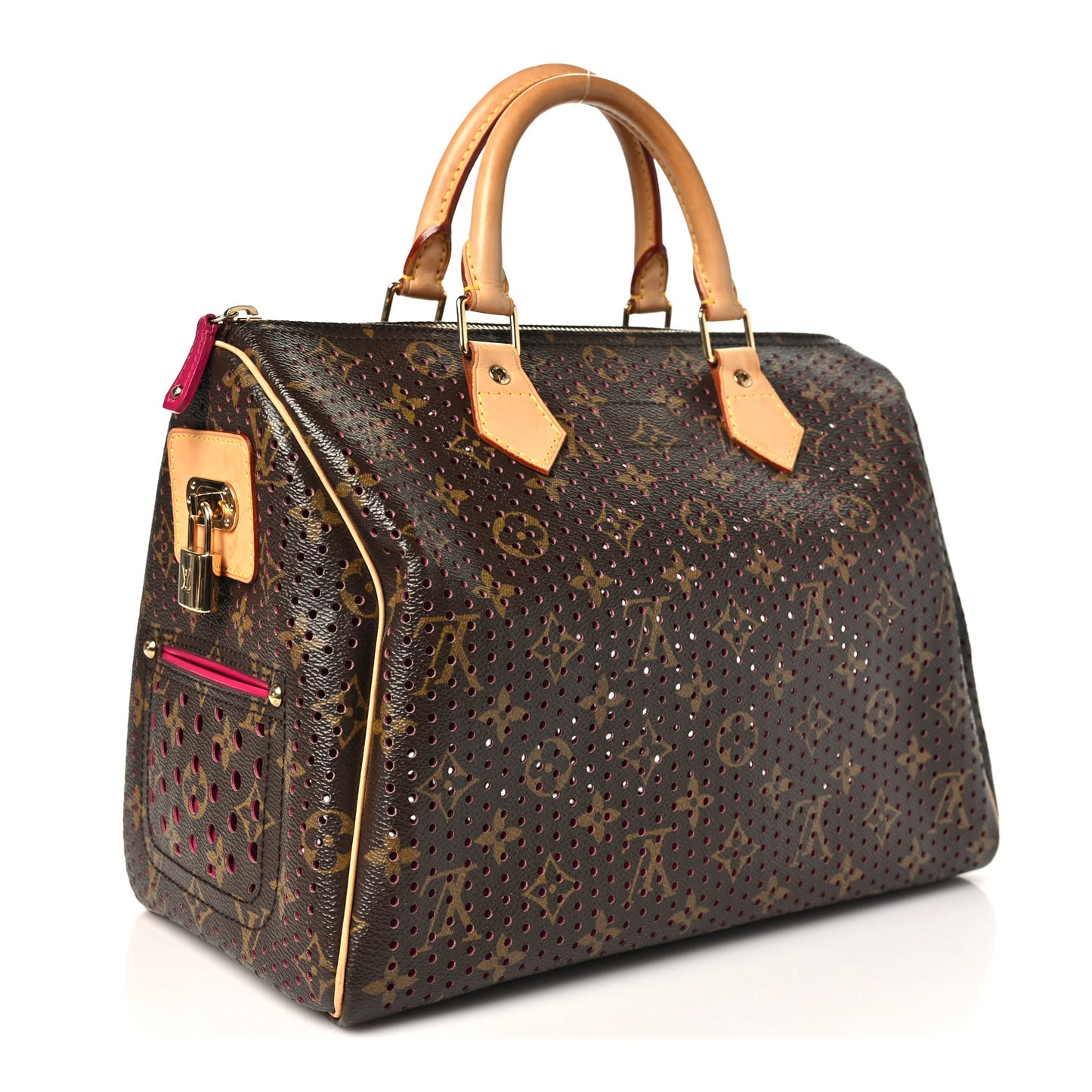 Monogram Perforated Speedy 30 Fuchsia