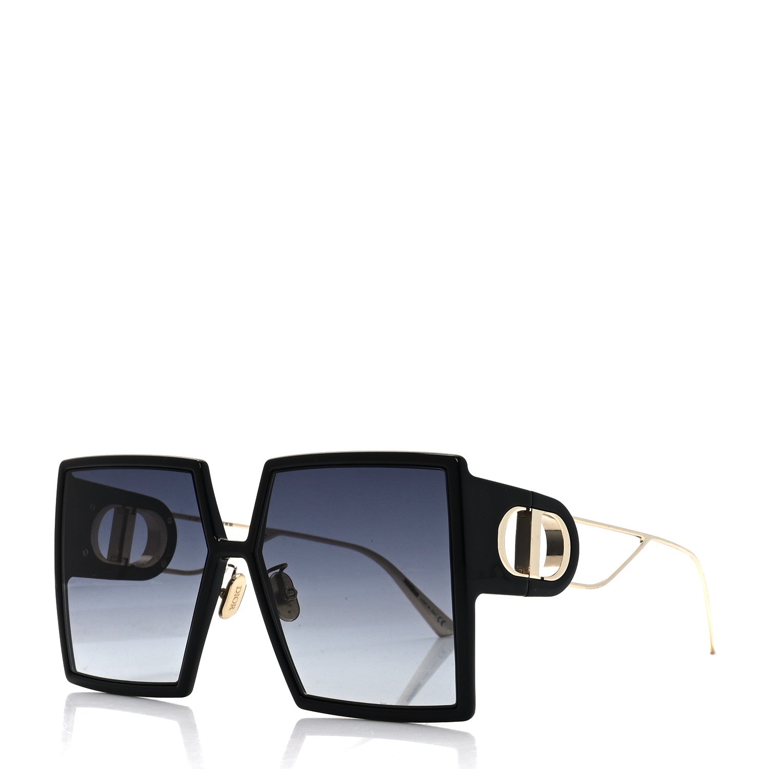 Christian Dior Acetate Square 30 Montaigne Sunglasses Black 1 of 8