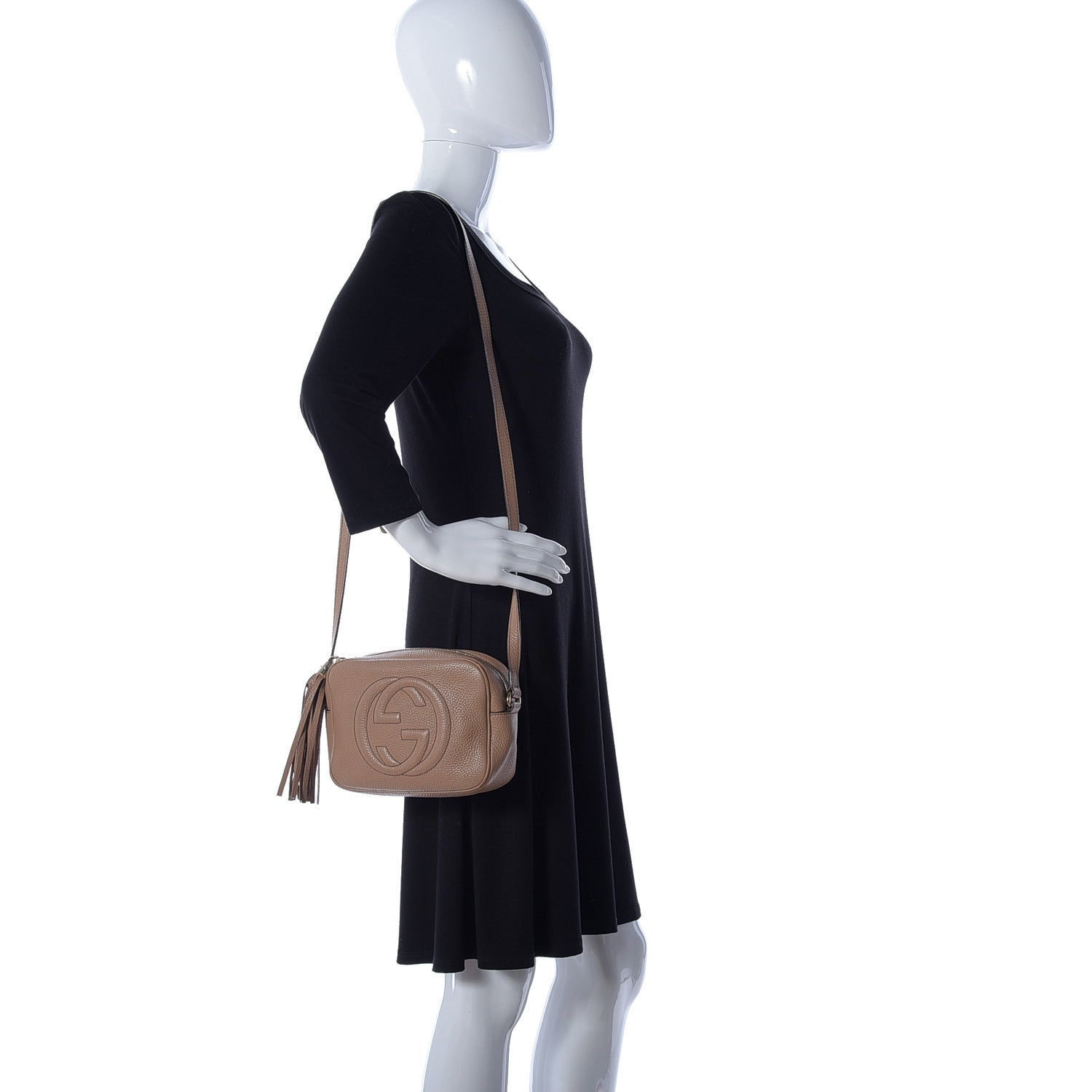 Gucci Pebbled Calfskin Small Soho Disco Bag Camelia 2 of 11