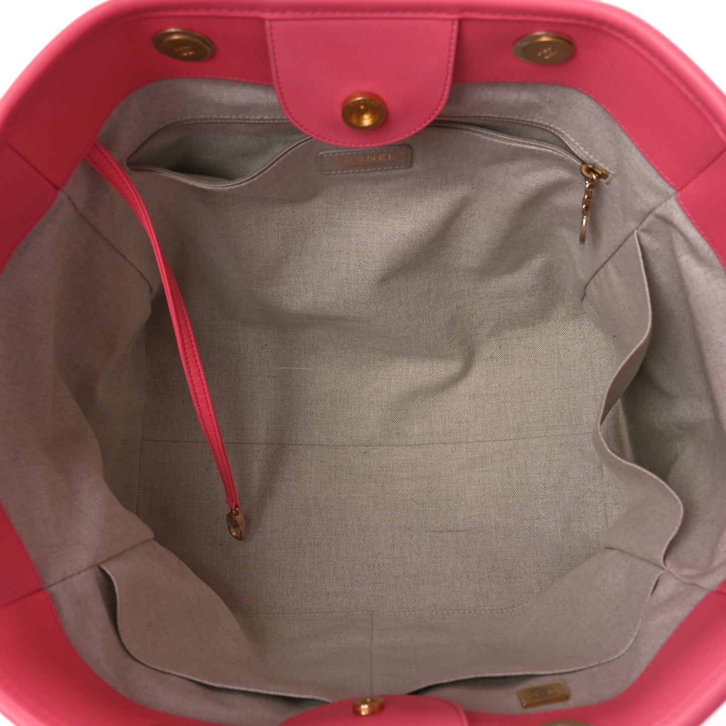 Calfskin Medium Deauville Tote Coral Pink