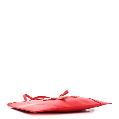 Celine Glossy Calfskin Flat Luggage Shoulder Bag Ultra Red 4 of 9