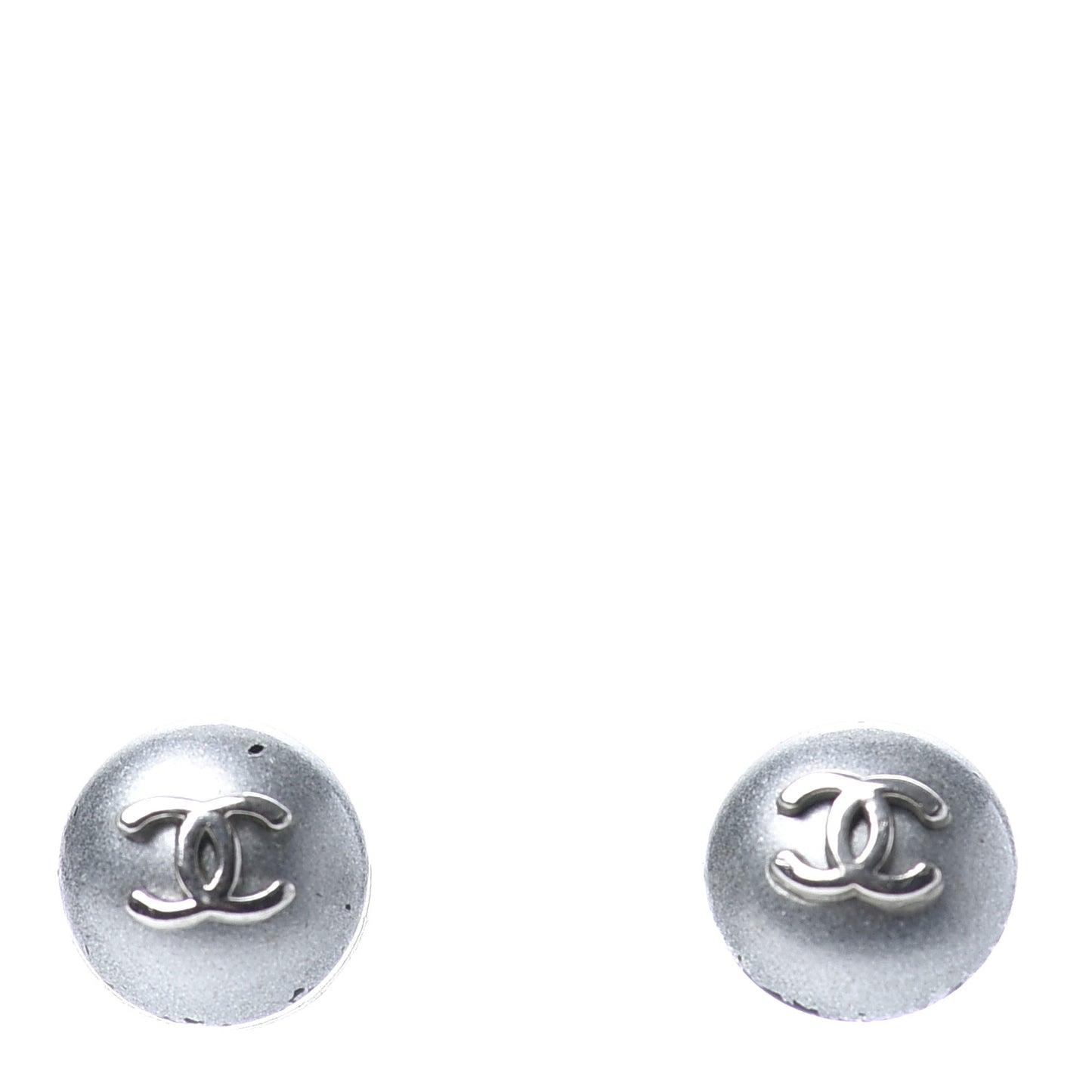 Resin CC Earrings Silver