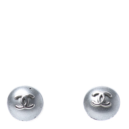 Chanel Resin CC Earrings Silver 1 of 4