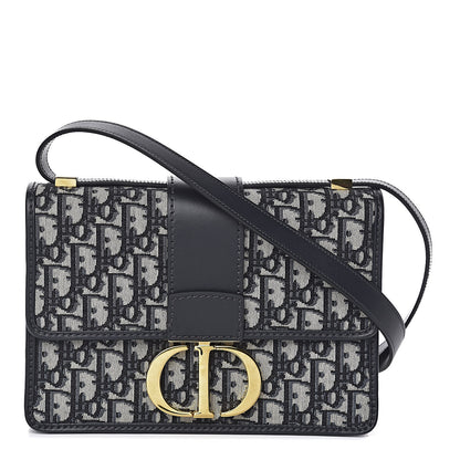 Christian Dior Oblique 30 Montaigne Flap Bag Blue 1 of 10