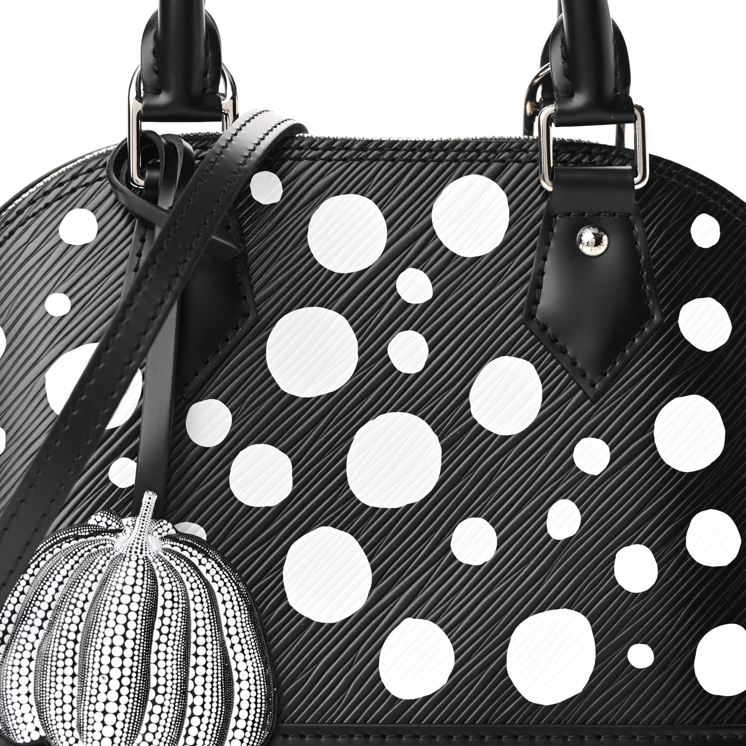 Louis Vuitton X YK Epi Alma BB Black White 7 of 10