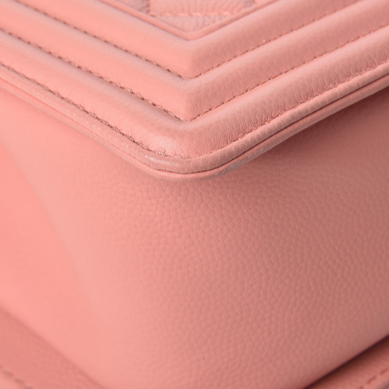 Chanel Caviar Quilted Medium Boy Flap Powder Pink 11 of 11